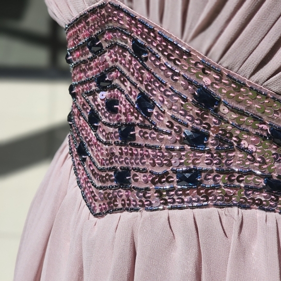 Little Mistress Lavender Dress – Sequins, Rhinestones, Wire Hem – Size 4 - Picture 11 of 17
